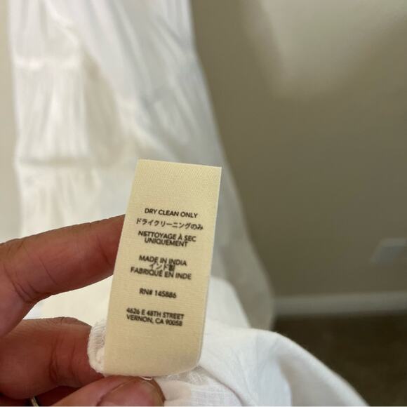 THE GREAT. White Prairie Bird Maxi Tiered Dress Eyelet Womens Size 2 / US M - Picture 10 of 10